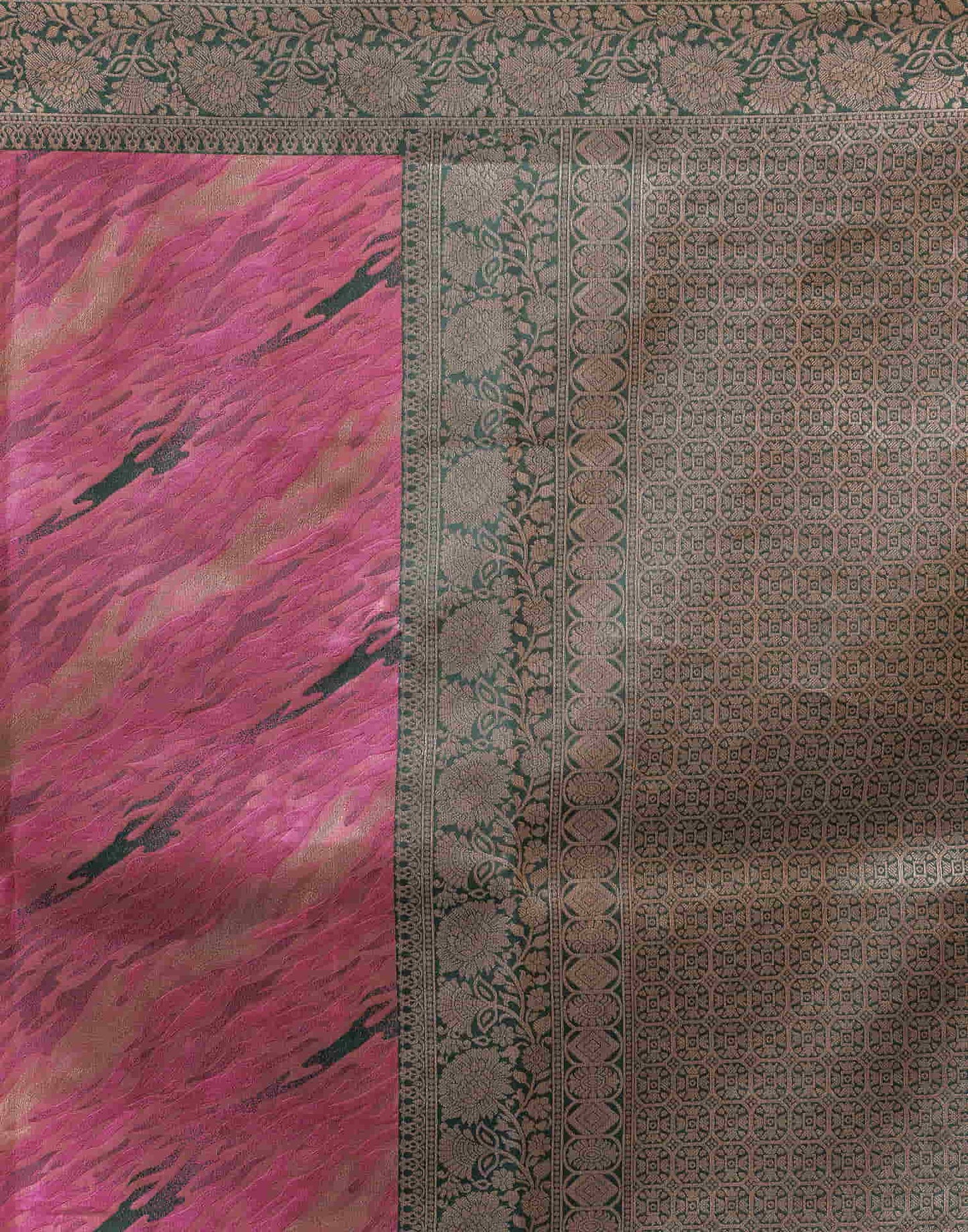 Pink Banarasi Silk Woven Saree
