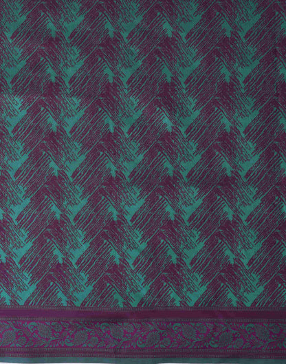 Teal Green Silk Woven Banarasi Saree