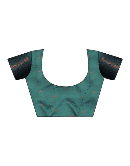 Navy Blue Silk Woven Banarasi Saree