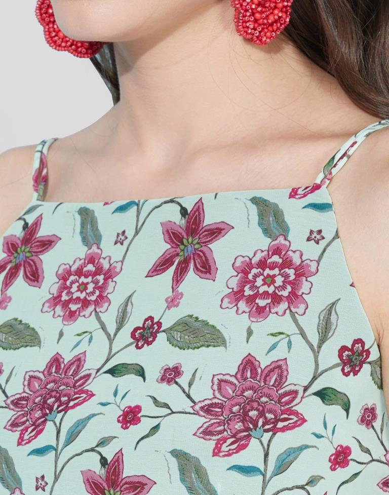 Sea Green Gathered Top | Leemboodi