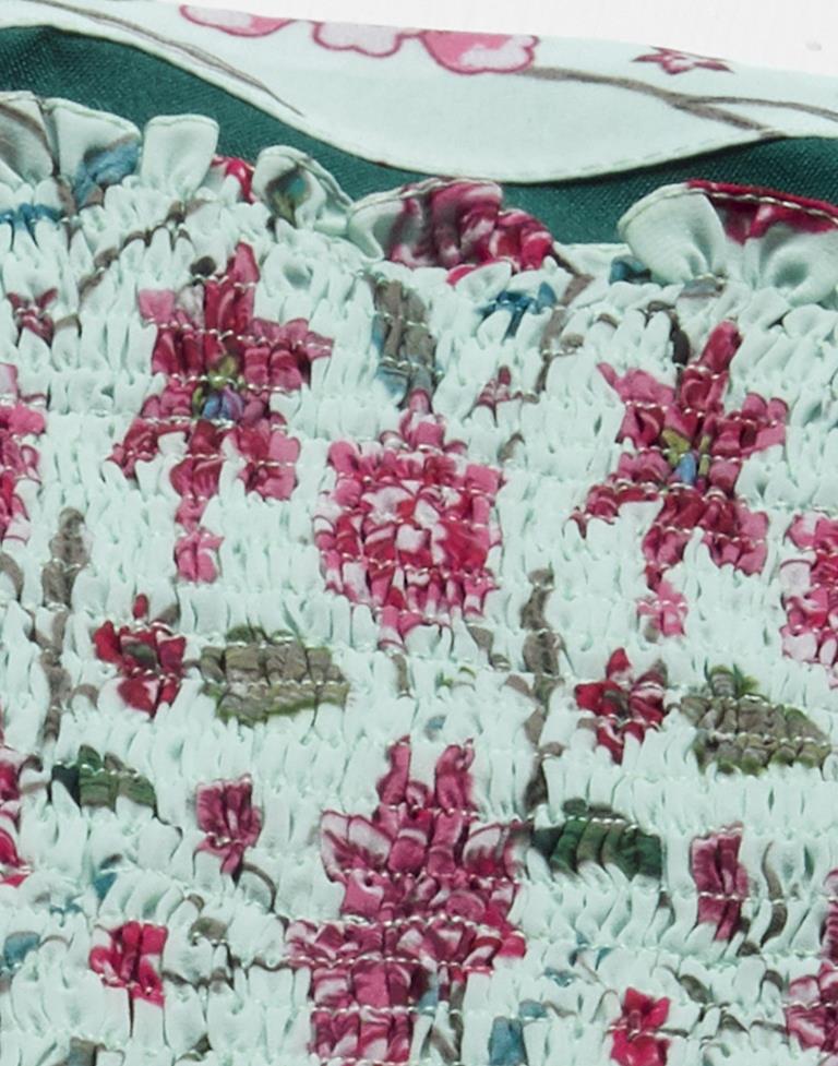 Sea Green Gathered Top | Leemboodi
