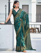 Rama Green Georgette Printed Saree