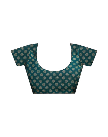 Rama Green Georgette Printed Saree