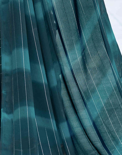 Sea Blue Georgette Printed Leheriya Saree