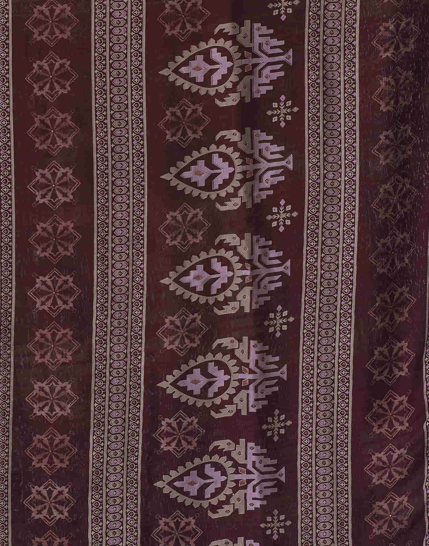 Maroon Georgette Printed Saree
