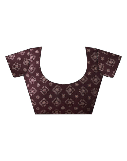 Maroon Georgette Printed Saree