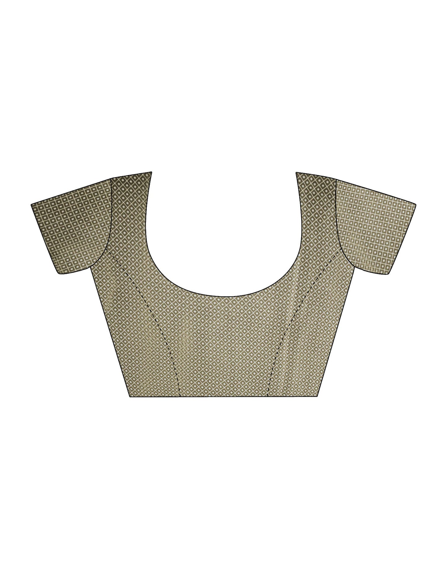 Khaki Polyester Printed Saree