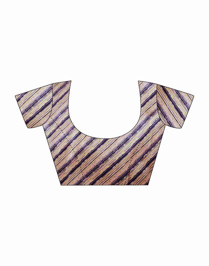 Dusty Purple Polyester Geometric Printed Saree