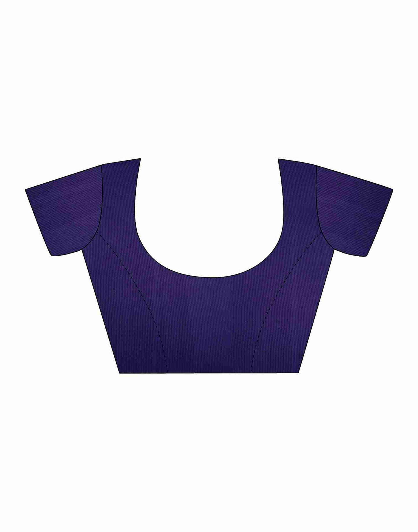 Blue Polyester Geometric Printed Saree