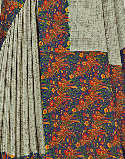 Pista Green Polyester Printed Saree