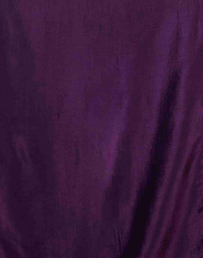 Deep Purple Chiffon Plain Saree