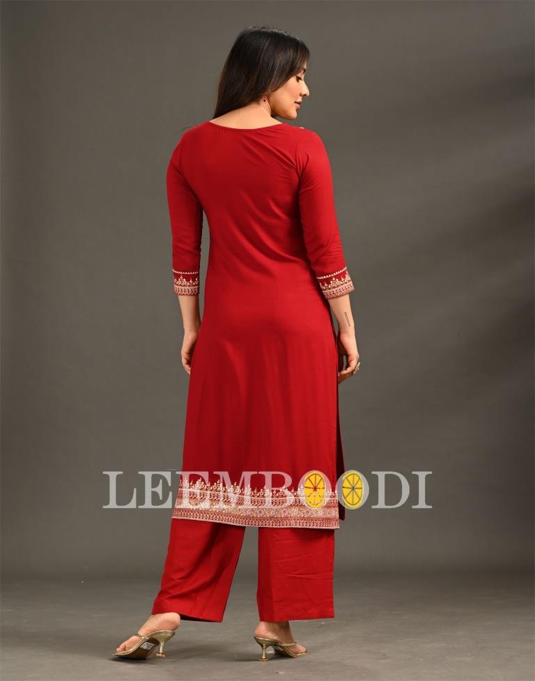 Maroon Printed Kurti | Sudathi