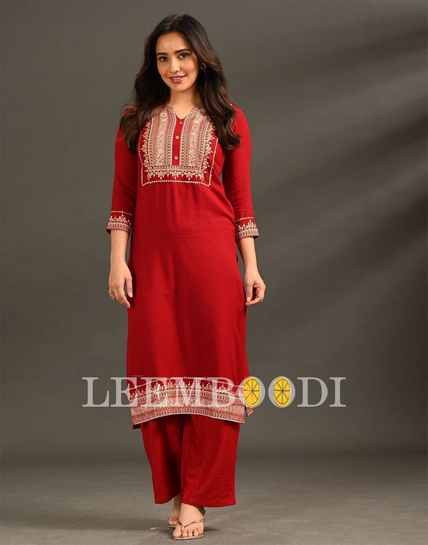 Maroon Printed Kurti | Sudathi