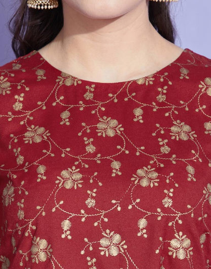 Red Geathered Top | Sudathi