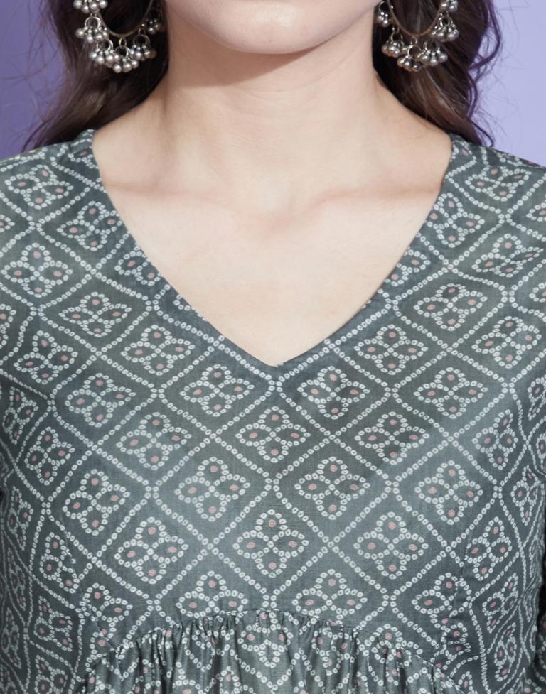 Grey Geathered Top | Leemboodi