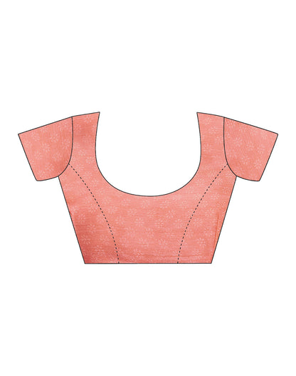 Light Punch Pink Chiffon Printed Saree