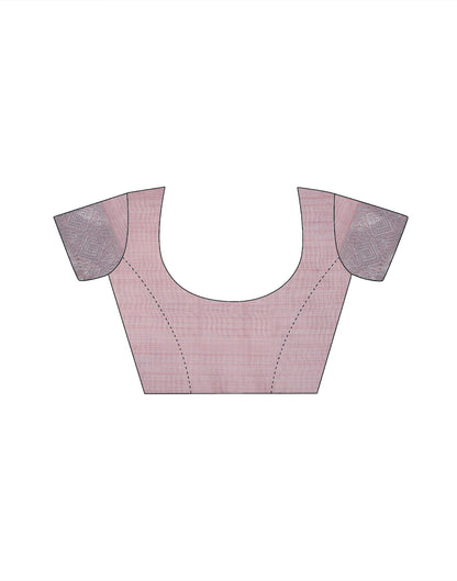 Light Lavender Organza Woven Printed Saree