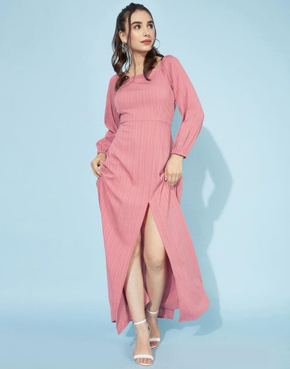 Pink Slit Dress | Leemboodi