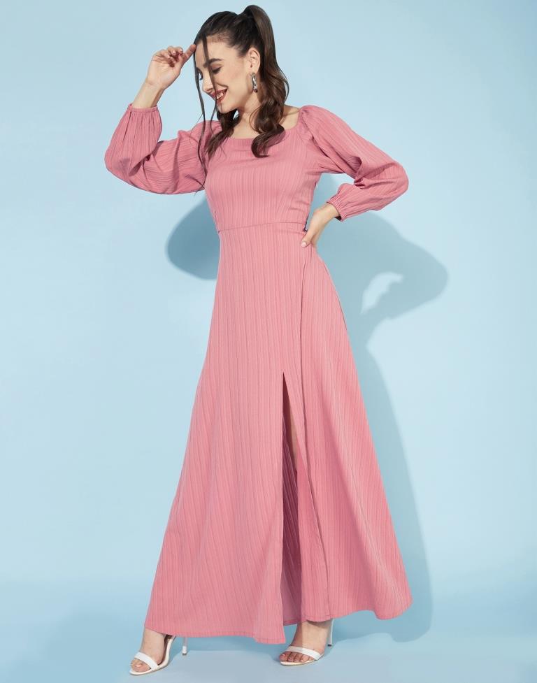 Pink Slit Dress | Leemboodi
