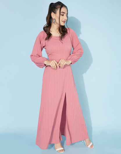 Pink Slit Dress | Leemboodi