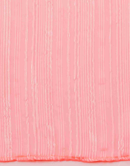 Punch Pink Georgette Plain Saree