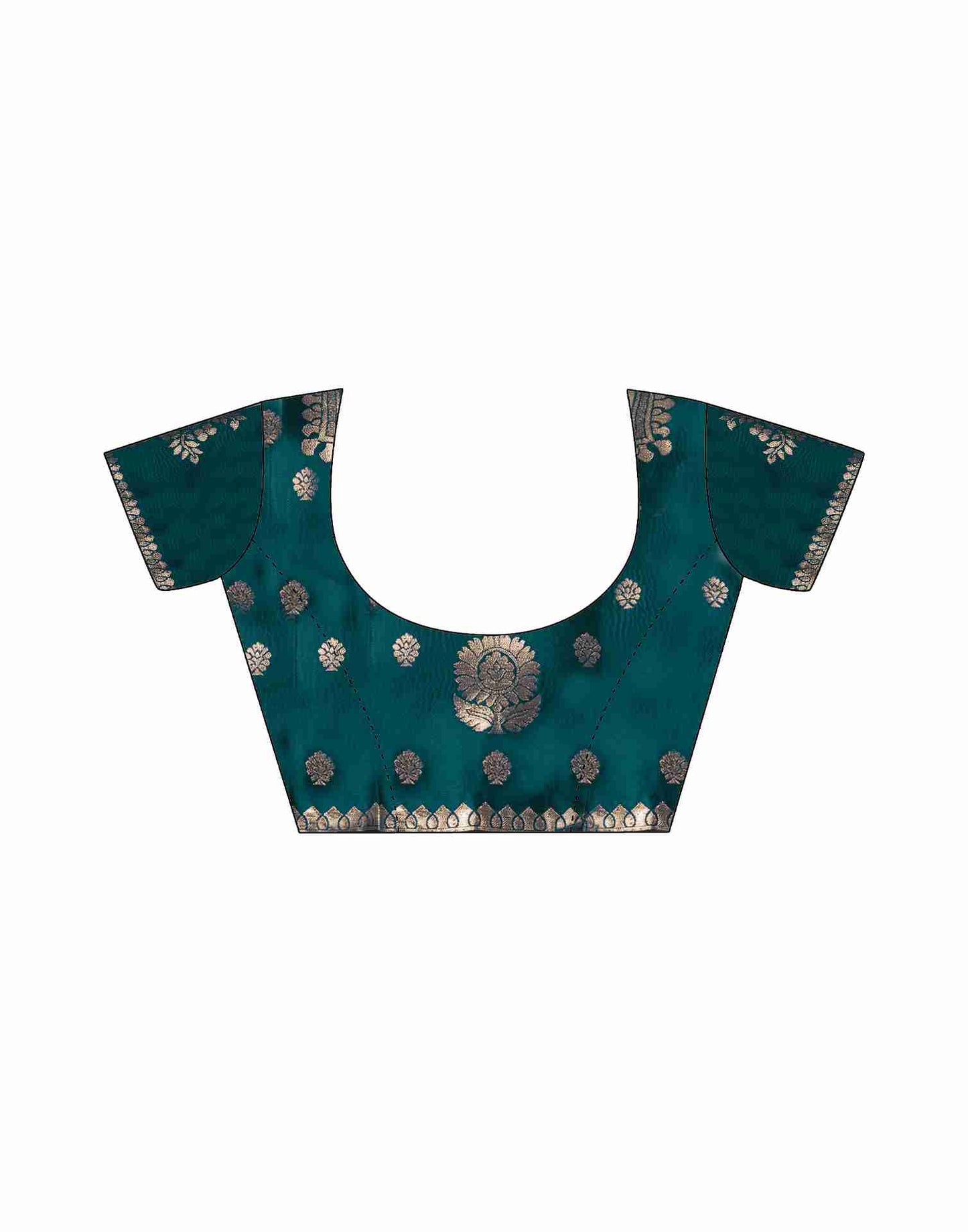 Pale Turquoise Net Plain Saree