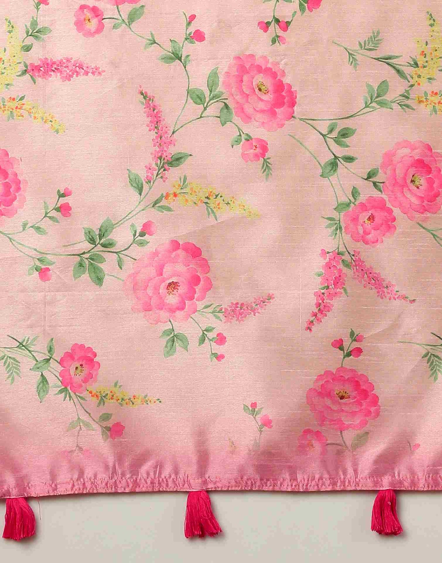 Light Pink Silk Printed Saree