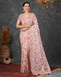 Light Pink Silk Printed Saree