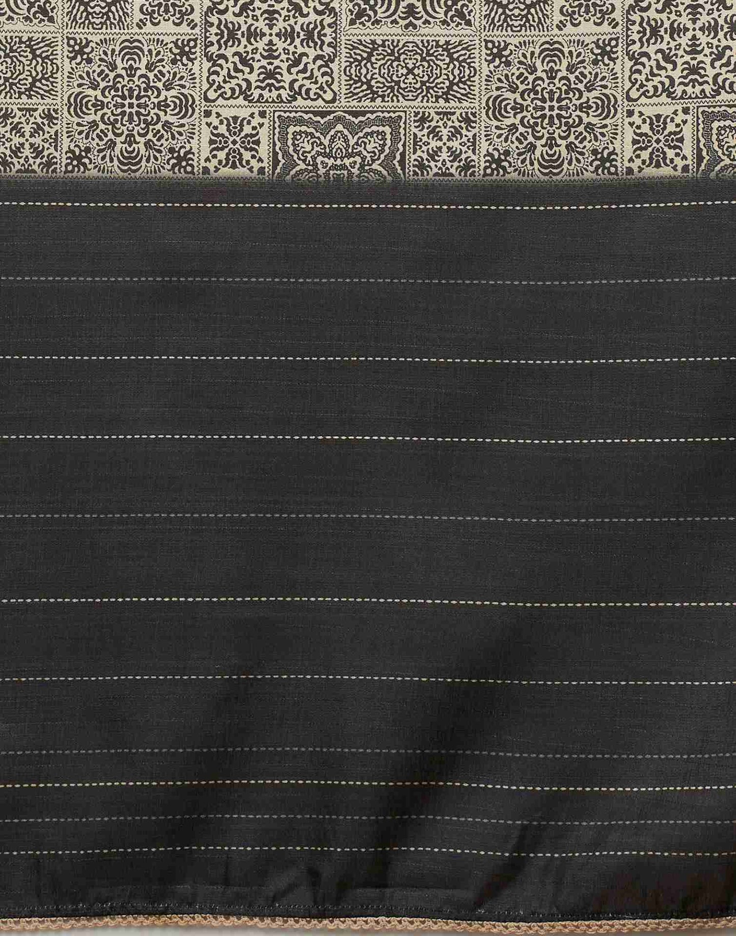 Black Silk Printed Saree