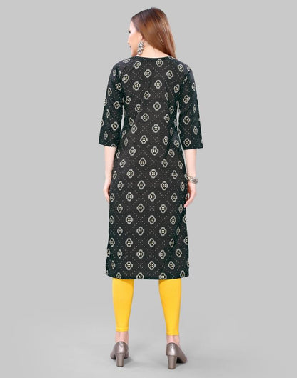 Black Coloured Crepe Digital Printed Kurti | Leemboodi