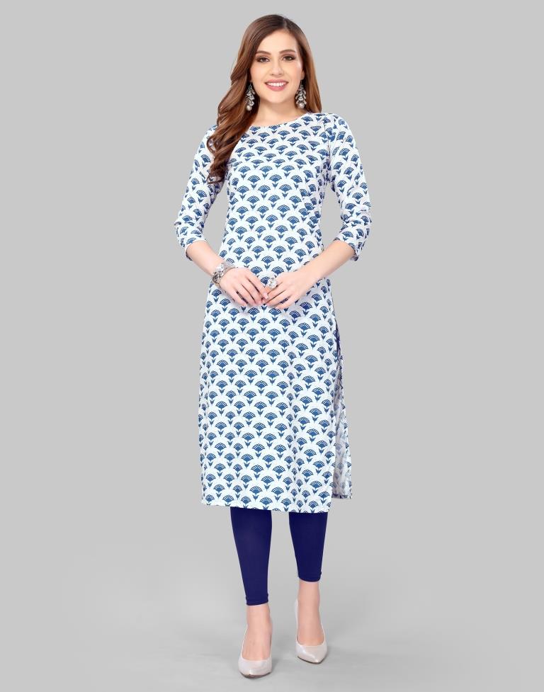 White Printed Kurti | Sudathi