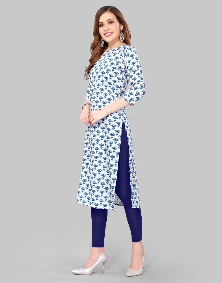 White Printed Kurti | Sudathi