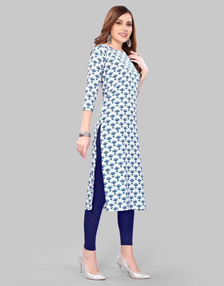 White Printed Kurti | Sudathi