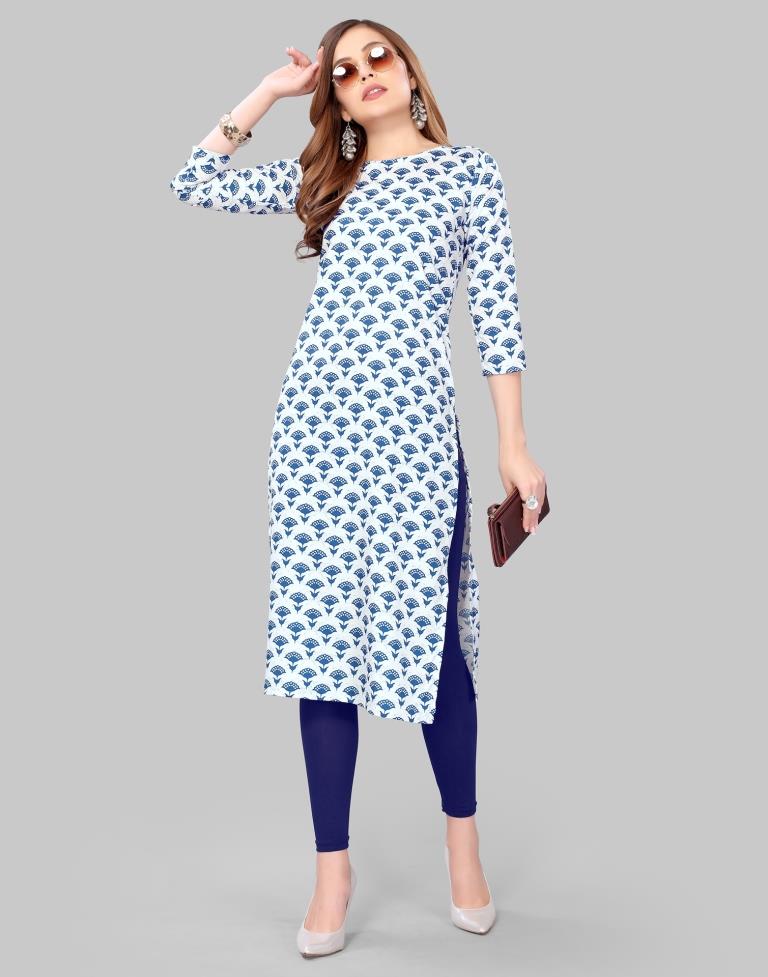 White Printed Kurti | Sudathi