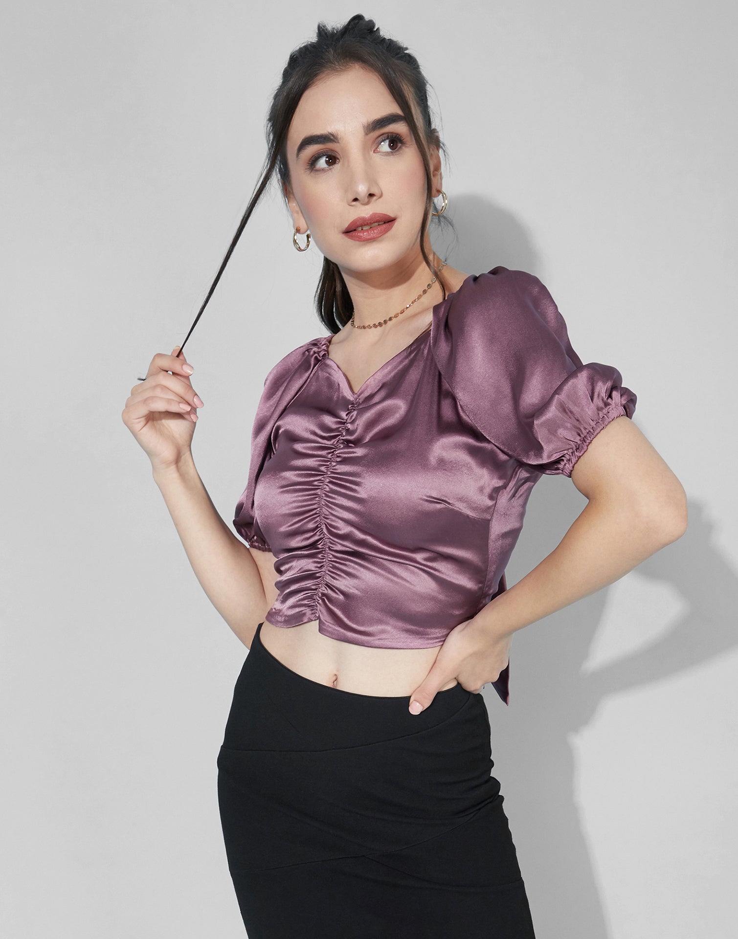 Purple Ruched Top | Sudathi