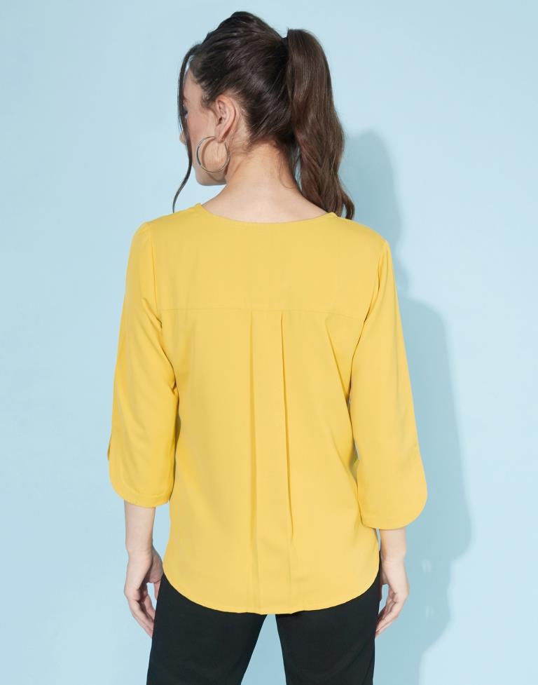 Yellow Wrap Top | Sudathi