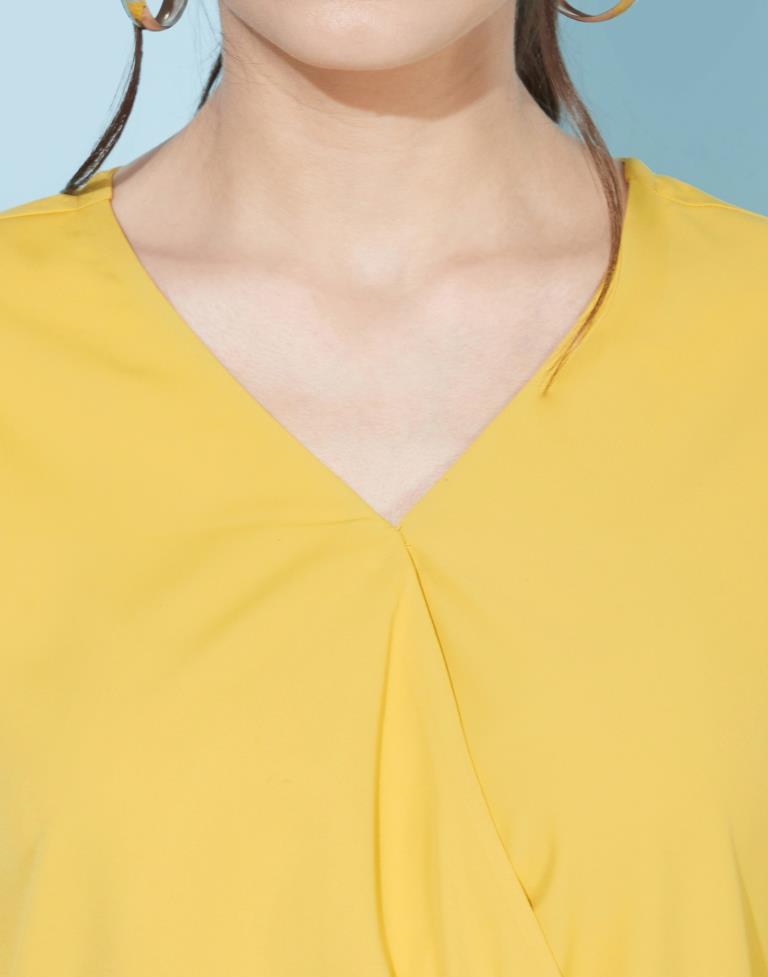 Yellow Wrap Top | Sudathi