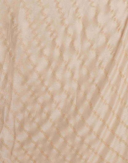 Beige Chiffon Plain Saree