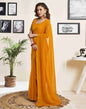 Turmeric Yellow Georgette Plain Saree