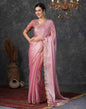 Rose Pink Chiffon Plain Jimmy Choo Saree