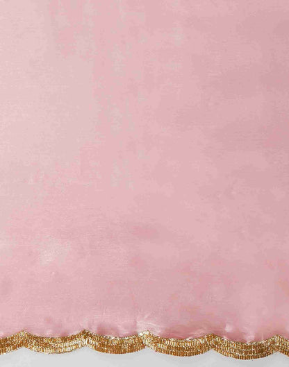 Rose Pink Chiffon Plain Jimmy Choo Saree