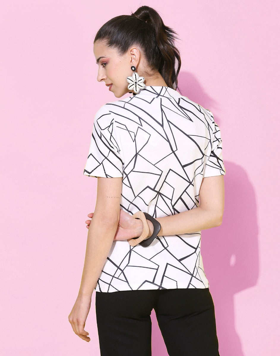 White Printed Top | Sudathi