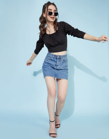 Black Ruched Top | Sudathi