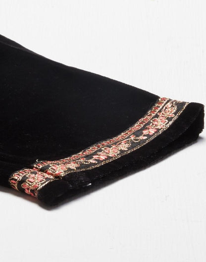 Black Kurti With Pant And Dupatta | Leemboodi