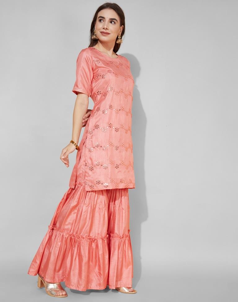 Pastel Kurti With Sharara And Dupatta | Leemboodi