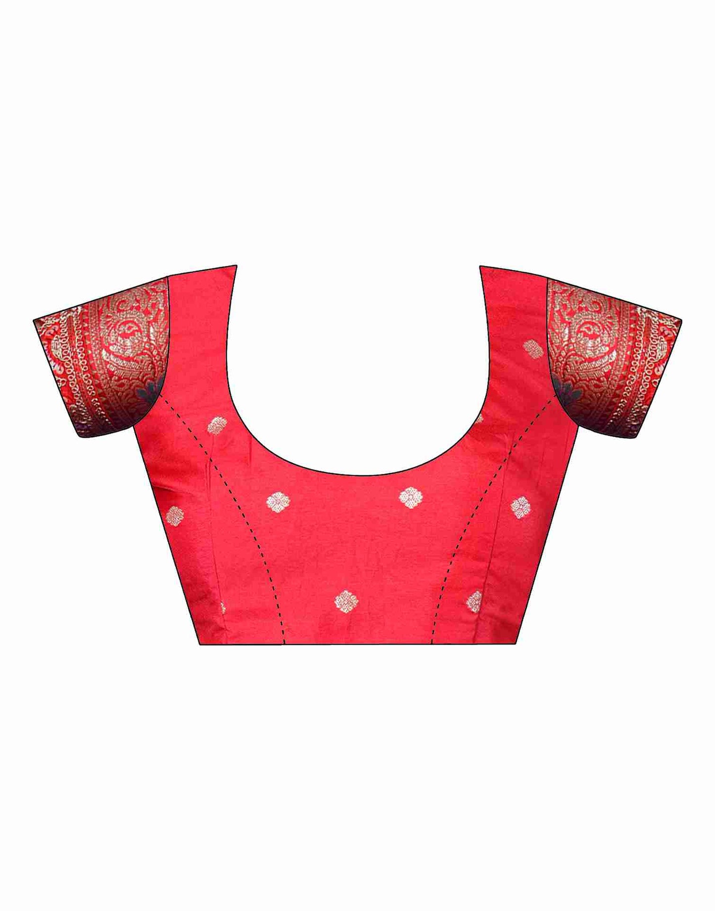 Deep Violet Silk Plain Banarasi Saree