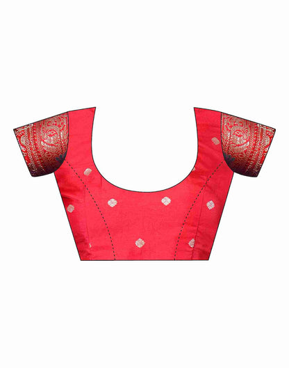 Deep Violet Silk Plain Banarasi Saree