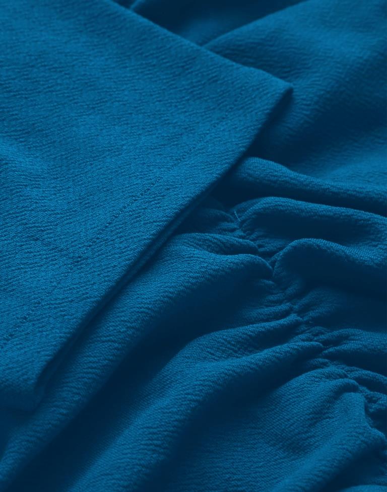 Teal Blue Ruched Bodycon | Leemboodi