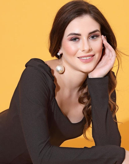 Black Puff Sleeve Dress | Sudathi