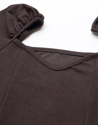 Black Puff Sleeve Dress | Sudathi